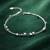 Silbernes Stern Armband Damen – Zartes Doppelketten Armband Produktbild-Vorschau 2