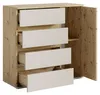 Garderoben Set in Eiche mit Beige, Lamellen-Design, Produktbild-Vorschau 4