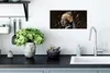MuchoWow® Poster Mädchen mit Perlenohrring - Braun - Design Produktbild-Vorschau 3