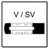 A diagram showing a tool with text labels. Podgląd zdjęcia produktu