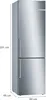 A silver refrigerator with dimensions indicated. Produktbild-Vorschau