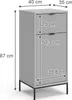 Badschrank Vicco Eliza Grau 40 x 87 cm mit Tür und Produktbild-Vorschau 3