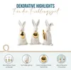 Logbuch-Verlag 3 edle Osterhasen Deko Figuren Gold weiß Produktbild-Vorschau 3