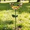 Freistehende Vogeltränke Metallblume 64cm Rostbeständiges Produktbild-Vorschau 2
