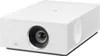 A white LG projector is shown from a front-side angle on a white background. Voir les images du produit