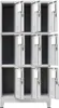 A metal locker unit with 9 open compartments. Produktbild-Vorschau