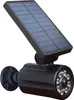 A black solar-powered LED security light with a motion sensor and a dummy camera, shown against a white background. Anteprima dell’immagine prodotto