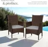 Lot de 2 fauteuils de jardin en rotin avec 2 sets de Voir les images du produit 7