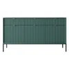 A studio shot of a blue-green sideboard with black legs. Náhľad obrázku produktu