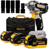 A cordless impact wrench kit with accessories, including batteries, sockets, and a carrying case. Produktbild-Vorschau