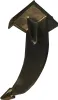 A close-up, isolated shot of a black metal agricultural attachment, likely a plow or cultivator tooth, against a white background. Produktbild-Vorschau