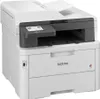 A white and gray Brother multifunction printer is shown from a three-quarter front angle against a white background. Produktbild-Vorschau