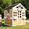 Merax Garten Kinderspielhaus aus Holz Spielhaus, Kinder Produktbild-Vorschau 2