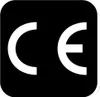 The image shows the CE mark, which is a certification mark that indicates conformity with health, safety, and environmental protection standards for products sold within the European Economic Area (EEA). Produktbild-Vorschau
