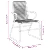 3-tlg. Garten-Essgruppe Schwarz PVC Rattan Produktbild-Vorschau 10