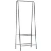A black metal garment rack with two shelves. Náhled obrázku produktu