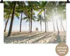 MuchoWow® Wandteppich Wandbehang Strand - Meer - Palme - Produktbild-Vorschau 1