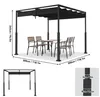 TRMLBE Pergola 3x3 m Garten Pavillon mit Schwarz Produktbild-Vorschau 7