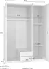 Kleiderschrank Cindy Drehtürenschrank 139x58x199cm weiß Produktbild-Vorschau 8
