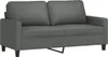 vidaXL 2-Sitzer-Sofa Dunkelgrau 140 cm Stoff Produktbild-Vorschau 1