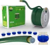 A product shot of a spool of green wire, a box of the same wire, and several wire connectors. Produktbild-Vorschau