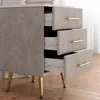 Nachttisch Vicco Velia Grau 41 x 62 cm mit 3 Schubladen, Produktbild-Vorschau 5