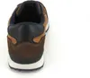 The back view of a brown and black sneaker. Produktbild-Vorschau