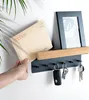 Schlüsselbrett mit Ablage, Schlüsselbrett Holz mit 6 Produktbild-Vorschau 4