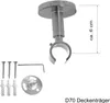 Innenlauf Gardinenstange Edelstahl look, Durchmesser 16mm, Produktbild-Vorschau 2