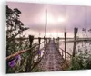 Bilder auf glas - Einteilig - Brücke See Fackel - 70x50cm - Produktbild-Vorschau 1