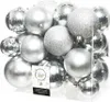 Bruchsichere Christbaumkugeln, 26er Set, silber, 10-6 cm Produktbild-Vorschau 1