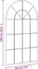 vidaXL Specchio da parete nero 60x100 cm Ferro curvo Anteprima dell’immagine prodotto 7