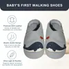YALION Lauflernschuhe Baby Leder Krabbelschuhe Wal Hellgrau Produktbild-Vorschau 6
