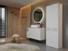 A modern bathroom with a vanity, sink, mirror, and storage cabinet. Anteprima dell’immagine prodotto