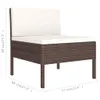vidaXL 2-tlg. Garten-Lounge-Set mit Auflagen Poly Rattan Produktbild-Vorschau 5