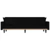 Design Schlafsofa mit Kissen Schwarz Stoff, Schlafsofas Produktbild-Vorschau 4