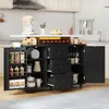 Mobilní kuchyňský ostrůvek Merax se sklopnou pracovní Náhled obrázku produktu 7