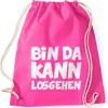 Lustiger Turnbeutel mit Spruch Bin da kann losgehen Produktbild-Vorschau 1