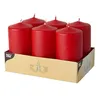 Papstar Stumpenkerzen Ø 60 mm 115 mm rot, 4 x 6 Stück Produktbild-Vorschau 1