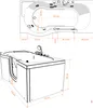 Seniorenwanne mit Tür S12-TH-R Badewanne 85x170cm Produktbild-Vorschau 5