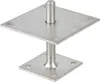 A metal post anchor with a threaded rod and two square plates, shown against a white background. Náhled obrázku produktu