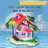 A model of Kame House from Dragon Ball, situated on a small island in the ocean, with palm trees. Produktbild-Vorschau