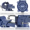 tectake® Schraubstock aus Gusseisen 3 Anschraublöcher Produktbild-Vorschau 4