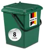Komposteimer 8 Ltr. 24 x 20 x 30cm Grün 640010 Produktbild-Vorschau 8