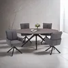Homestyle4u Esstisch Oval Schwarz Braun Esszimmertisch Produktbild-Vorschau 8