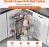 A pull-out kitchen cabinet organizer filled with various food containers and jars. Náhľad obrázku produktu