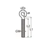 Ösenschraube mit metrischem Gewinde, M6x20mm, Edelstahl A2 Produktbild-Vorschau 2