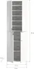 A diagram showing the dimensions of a white wardrobe. Produktbild-Vorschau