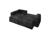 Ecksofa Schlafsofa MADLEN Stoff Velo Schwarz Ottomane Links Produktbild-Vorschau 3