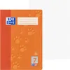 A notebook with a paw print design on the cover, shown next to a blank grid page. Produktbild-Vorschau